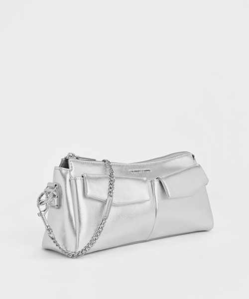 「CHARLES & KEITH」 2WAYバッグ S スミクロ レディース