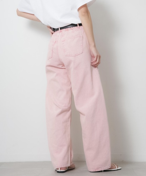 WEIV LA ウェイブ ロサンゼルス ピンクデニム ストレッチジーンズ 30 Riberry（リベリー） ワイドパンツ ジーンズ デニム デニムパンツ