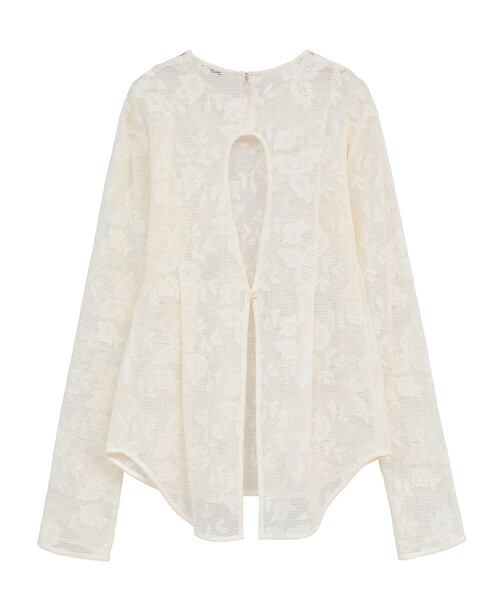 CLANE（クラネ） ブラウス シャツ 「CLANE/クラネ」BACK DESIGN FLOWER
