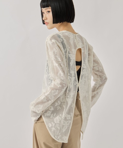 CLANE  クラネ　ブラウス　黒　トップス セール】LAYERED NUANCE SHIRTS（シャツ/ブラウス）｜CLANE（クラネ