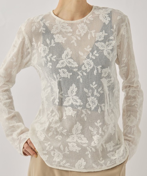 CLANE（クラネ） ブラウス シャツ 「CLANE/クラネ」BACK DESIGN FLOWER