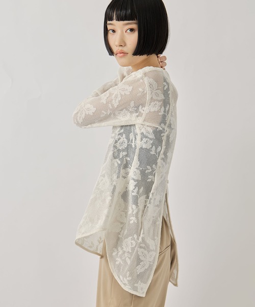 シャツ/ブラウス(長袖/七分) CLANE  FLOWER WIDE SILHOUETTE SHIRT CLANE（クラネ）の「FLOWER WIDE SILHOUETTE SHIRT（シャツ/ブラウス