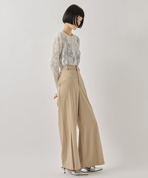 CLANE（クラネ） ブラウス シャツ 「CLANE/クラネ」BACK DESIGN FLOWER