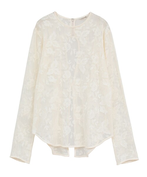 CLANE（クラネ） ブラウス シャツ 「CLANE/クラネ」BACK DESIGN FLOWER