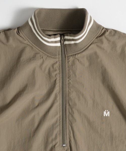 「MUHET」 ナイロンブルゾン MEDIUM チャコールグレー レディース_画像3