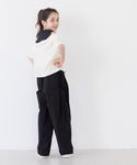 ワイドパンツ パンツ キッズ アシメレースアッ...の詳細画像3