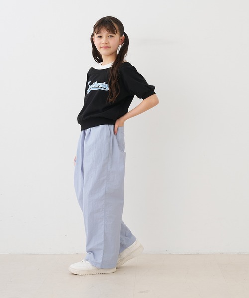 coca（コカ） ワイドパンツ パンツ キッズ アシメレースアップワイド