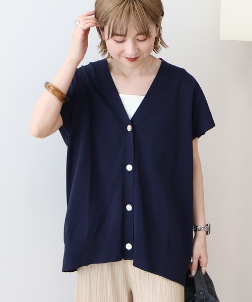 CABaN（キャバン） ニットカーディガン X-SMALL ネイビー レディース