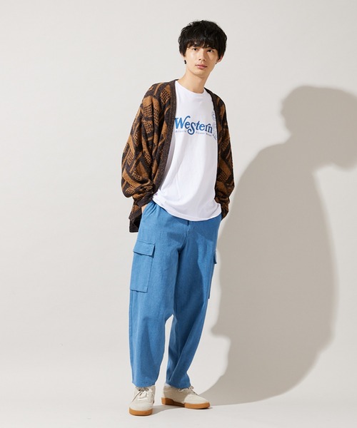 「JOURNAL STANDARD」 デニムパンツ L カーキ メンズの画像