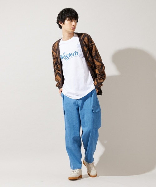 「JOURNAL STANDARD」 デニムパンツ L カーキ メンズの画像