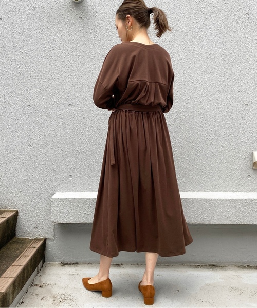 「PICCIN」 長袖ワンピース MEDIUM ブラウン レディース_画像2