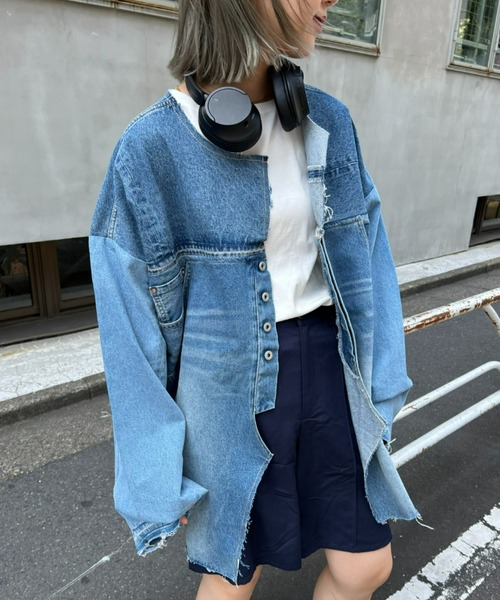 etsinta（エシンタ） デニムジャケット ONE SIZE インディゴブルー