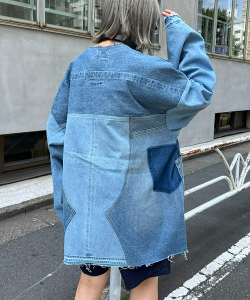 etsinta（エシンタ） デニムジャケット ONE SIZE インディゴブルー