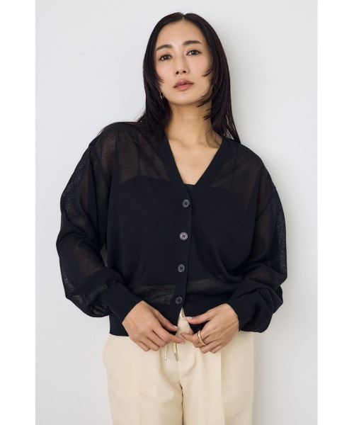 AZUL BY MOUSSY（アズールバイマウジー） カーディガン シアーニット 