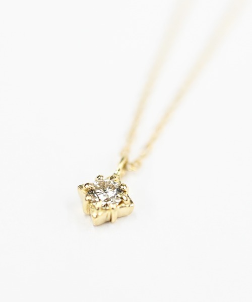sowi ネックレス K10YG ダイヤモンド四芒星ネックレス レディース