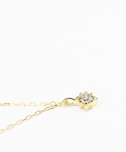 sowi ネックレス K10YG ダイヤモンド四芒星ネックレス レディース