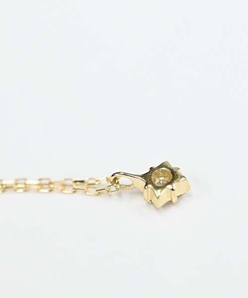 sowi ネックレス K10YG ダイヤモンド四芒星ネックレス レディース
