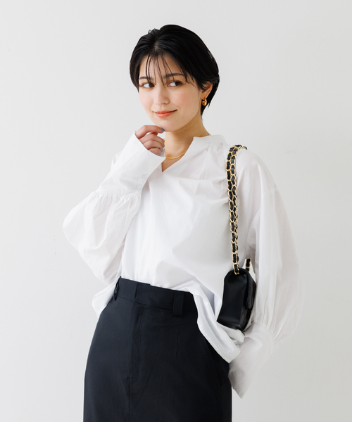 「Rouge vif」 「Rouge vif」長袖ブラウス フリー ホワイト レディース_画像4