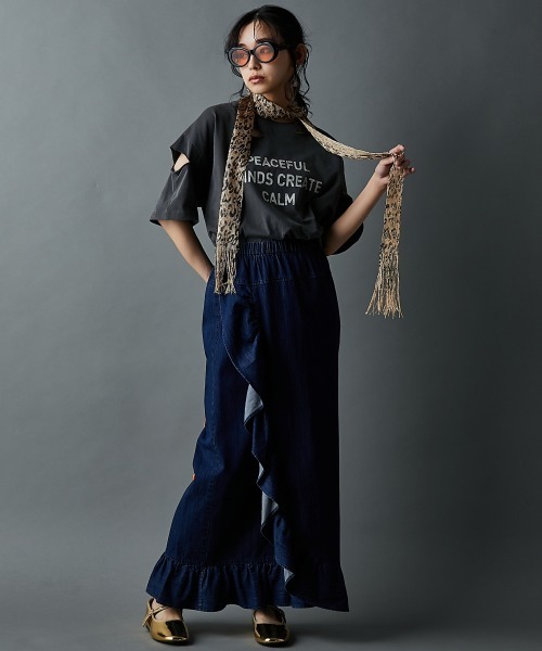「GEVS.」 「SMILELAND」半袖Tシャツ 4L キナリ レディース_画像2