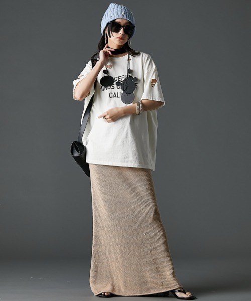 「GEVS.」 「SMILELAND」半袖Tシャツ 4L キナリ レディース_画像5