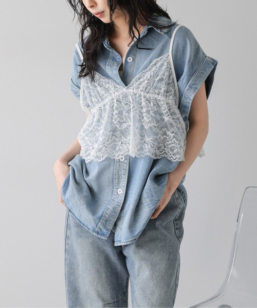 La-gemme（ラジェム） レース ショートビスチェ レディース : ZOZOTOWN