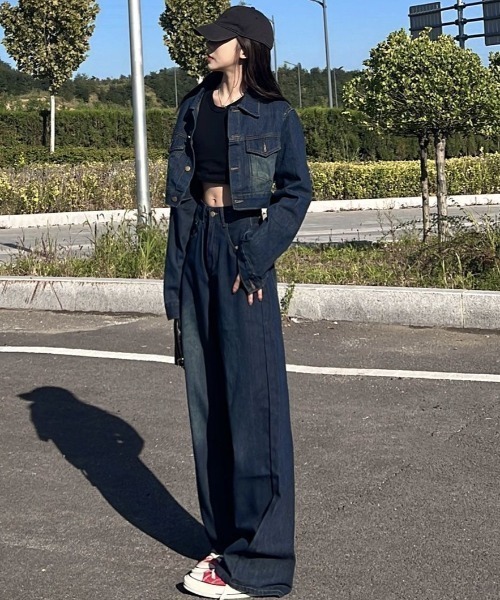 「SHEENA」 セットアップ M ダークブルー レディース_画像3