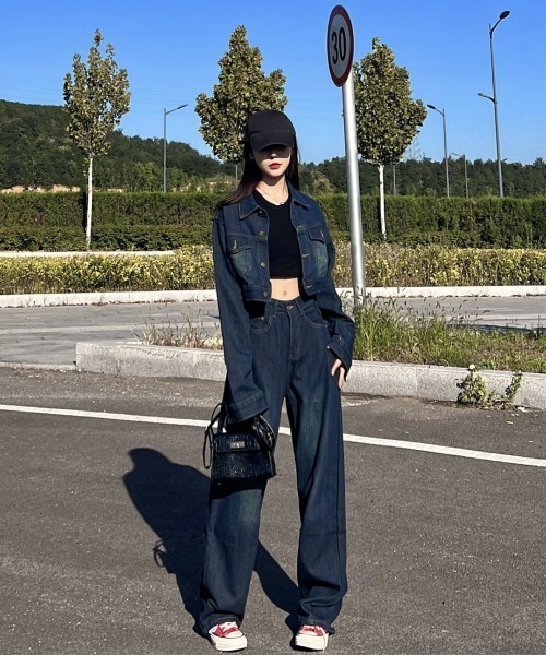 「SHEENA」 セットアップ M ダークブルー レディース_画像4