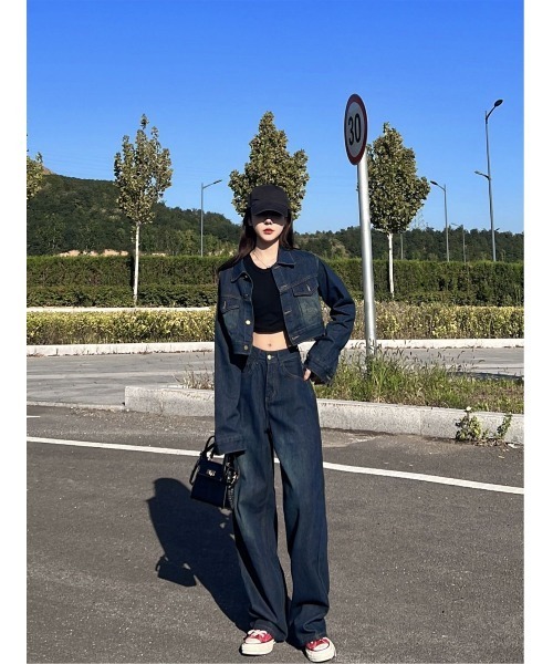 「SHEENA」 セットアップ M ダークブルー レディース_画像6