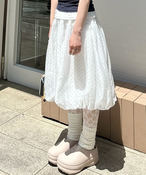 Alley Tokyo スカート ふんわりシアードットバルーンスカート
