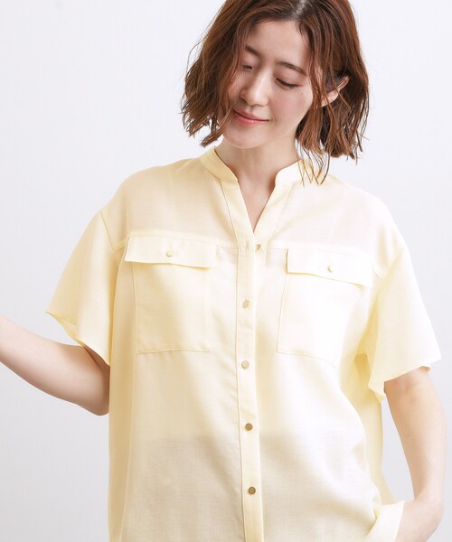 即日発送！グッチ レディースブラウス ブラウス シャツ 半袖 カーディガン grove（グローブ） ブラウス シャツ 半袖 「洗濯機OK/SETUP可」シワに