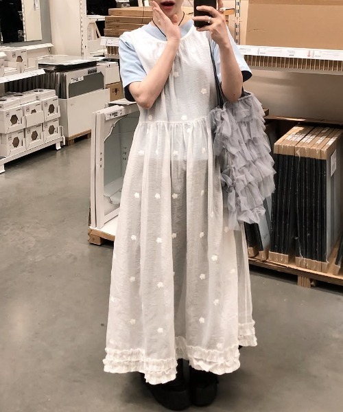 FAVORITO ワンピース レイヤードキャミソールノースリーブワンピース