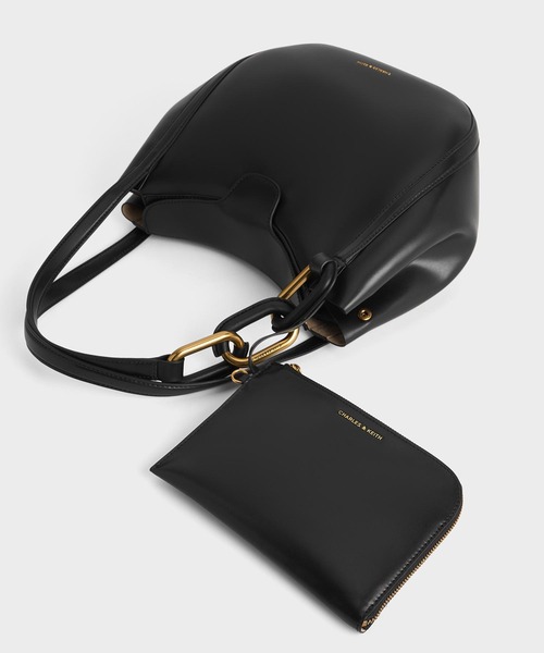 「CHARLES & KEITH」 トートバッグ M ブラック レディース_画像10