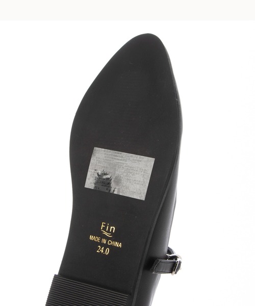 「Fin」 フラットパンプス 22.5cm ブラック レディース_画像7