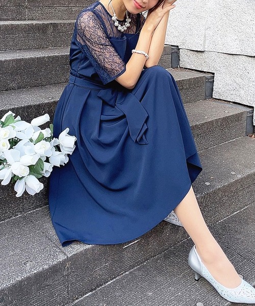 DRESS LAB ドレス 「結婚式/オケージョンドレス」タック入りフレア