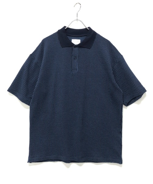 ADMIX/ATELIER SAB MEN ポロシャツ 「Lounge wear」ビッグワッフル