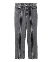 JOHN LAWRENCE SULLIVAN デニム JOHN LAWRENCE SULLIVAN ジーンズ WASHED DENIM ZIPPED PANTS