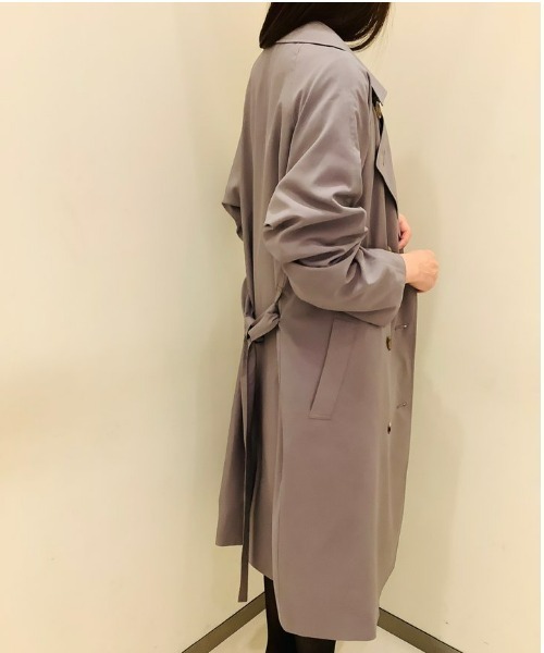 トレンチコート コート ベーシックトレンチコート レディース