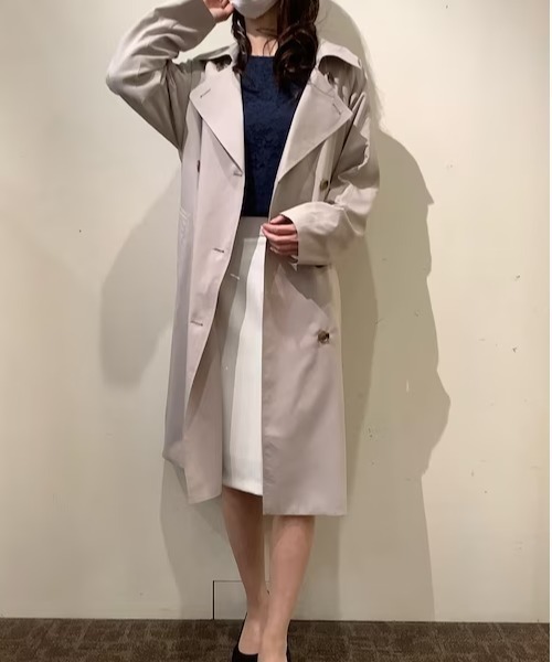 トレンチコート コート ベーシックトレンチコート レディース