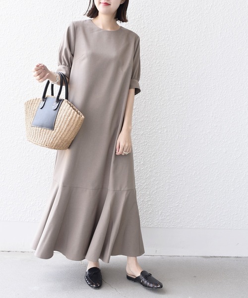 値下げ❗️soorploom ワンピース SHIPS.me ワンピース 「ZOZO限定」SHIPS.me: 半袖 ヘム ロング