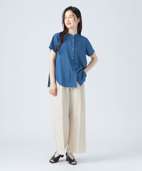 BEAMS HEART ブラウス シャツ バックプリーツ レディース