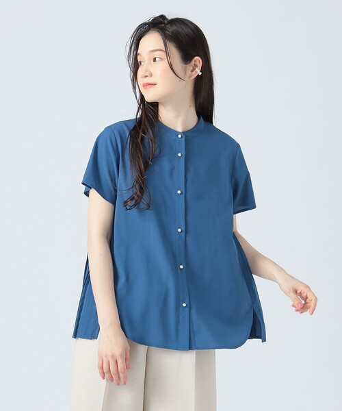 BEAMS HEART ブラウス シャツ バックプリーツ レディース