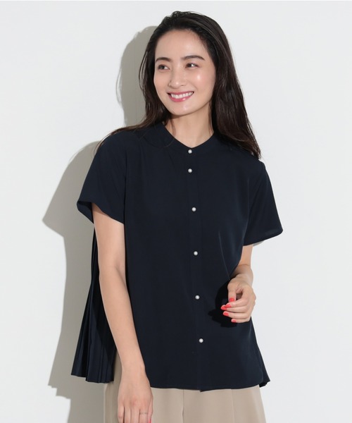 BEAMS HEART ブラウス シャツ バックプリーツ レディース