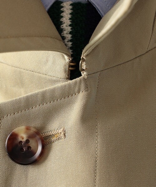 アウター BEAMS F / コットンギャバジン シングル ラグランスリーブ バルカラーコート アウター バルカラーコート C6681265806(42900円)