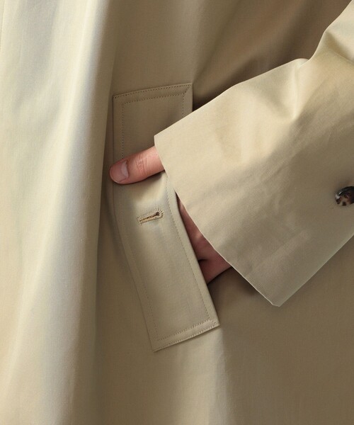 アウター BEAMS F / コットンギャバジン シングル ラグランスリーブ バルカラーコート アウター バルカラーコート C6681265806(42900円)