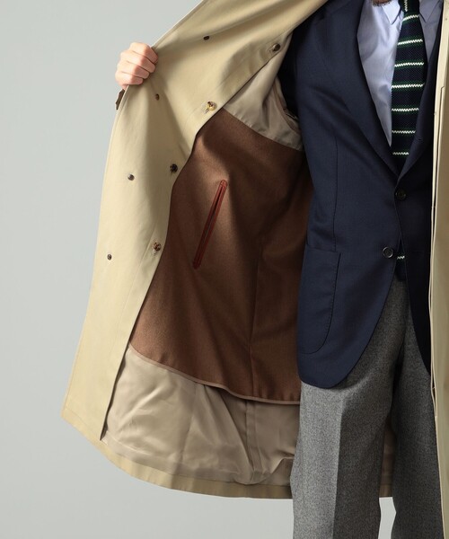 アウター BEAMS F / コットンギャバジン シングル ラグランスリーブ バルカラーコート アウター バルカラーコート C6681265806(42900円)