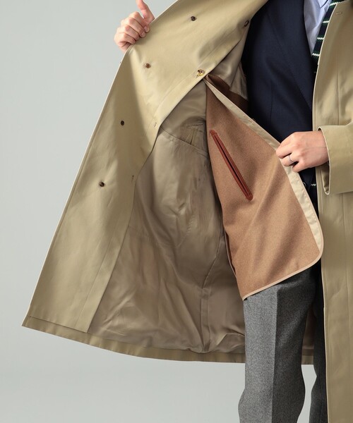 アウター BEAMS F / コットンギャバジン シングル ラグランスリーブ バルカラーコート アウター バルカラーコート C6681265806(42900円)