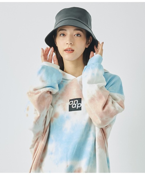 ANAP（アナップ） 帽子 ハット フェイクレザー×ツイルリバーシブル