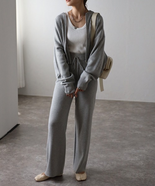 leetaeng84nanamica フロントジップカーディガン Green Parks｜フロントZIPニットカーディガン | Rakuten Fashion