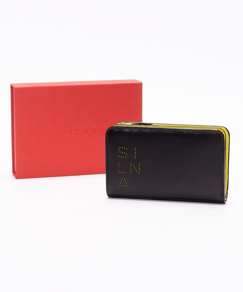 SILNA minacolo 財布 2つ折り財布 バイカラー レディース メンズ