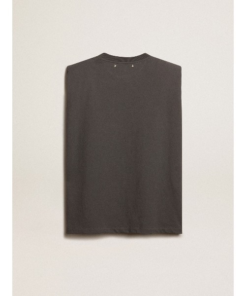 tシャツ ノースリーブTシャツ（チャコールグレー） レディースの画像
